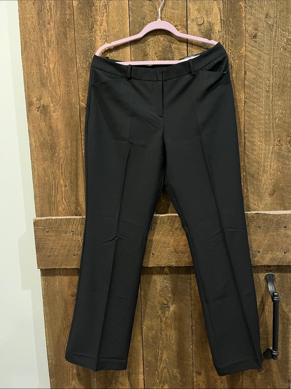 Classic Black Straight-Leg Dress Pants
